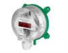 Diff. pressure transmitter for air, 0-500/1000Pa, 0-10V or 4-20mA, LED